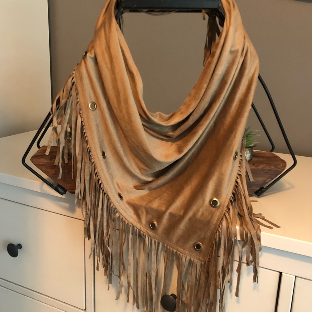 Fringe boho country scarf
